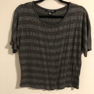 Grey & Silver Boxy Top Size M